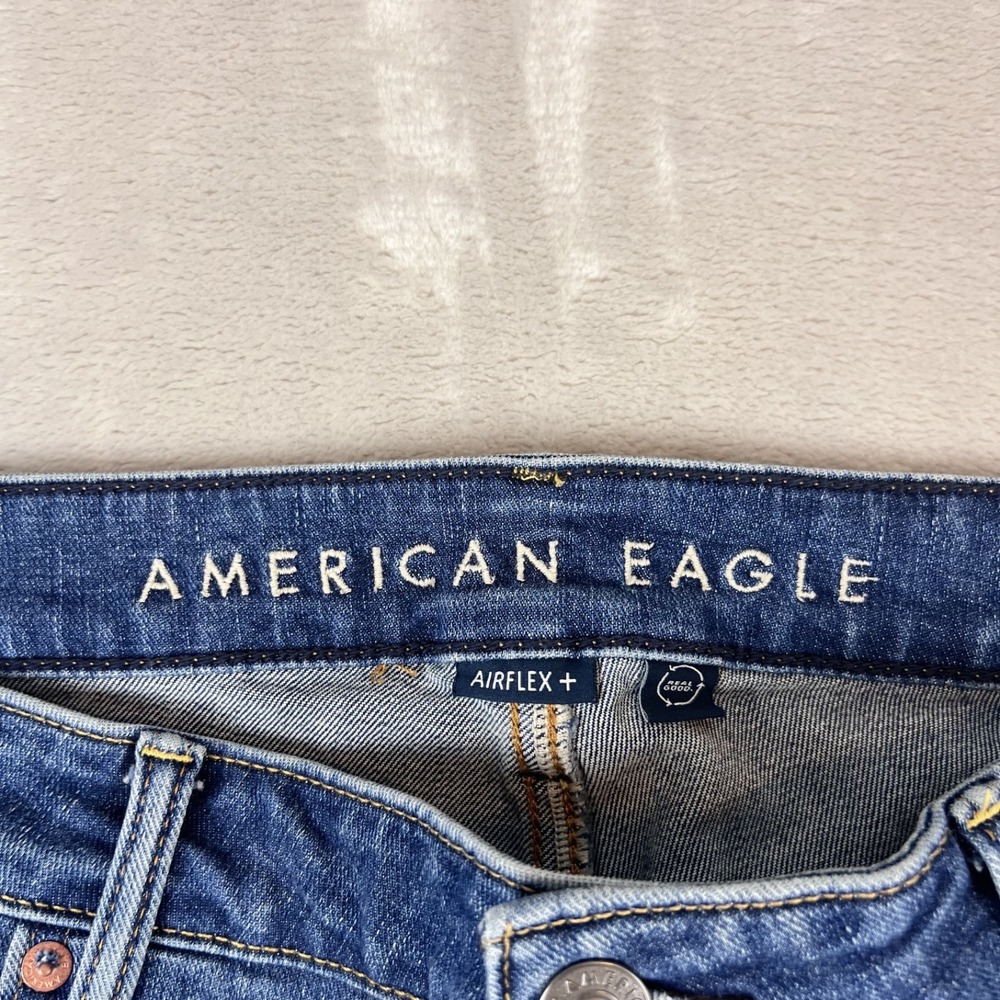 American Eagle Jeans Mens 36x30 Blue Denim Original Bootcut Whisker Casual - Picture 7 of 12